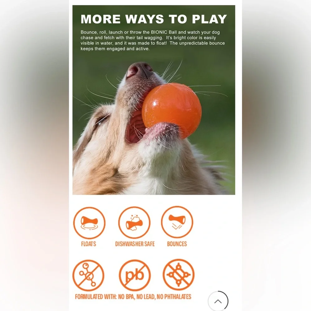 🆕 Dog Toy 2 Balls for Dogs - Picture 8 of 9